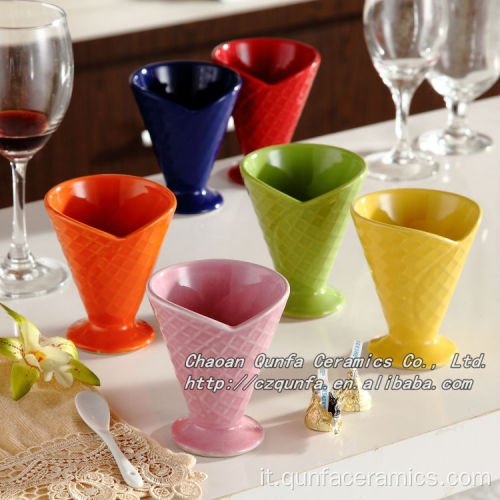 Bicchiere in ceramica bicchieri per gelato QF-022